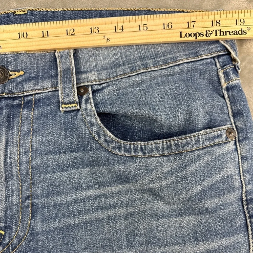 True Religion Jeans Mens 36 Geno No Flap SN Blue Americana Aqua EUC